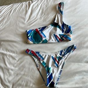 Zaful One Shoulder Bikini Size M